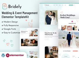 Bridely | Wedding & Event Management Elementor Template Kit