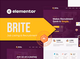 Brite – Job Listing & Recruitment Elementor Template Kit