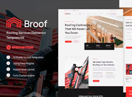 Broof – Roofing Services Elementor Template Kit