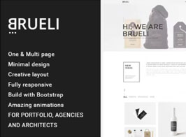 Brueli – Minimal Portfolio, Agency, Architect WordPress Theme