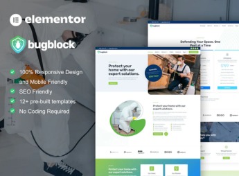 Bugblock – Pest Control Service Elementor Template Kit