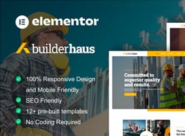 BuilderHaus – Construction Company Elementor Pro Template Kit
