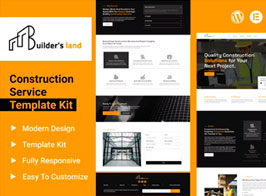 Builders Land – Construction Service Elementor Template Kit
