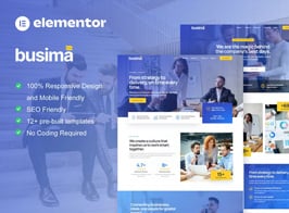 Busima – Business Consultant Elementor Template Kit