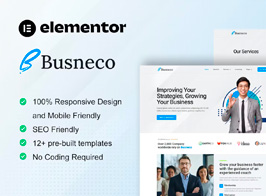 Busneco – Business Coach & Consulting Elementor Template Kit