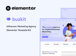 Buzkit – Influencer Marketing Agency Elementor Template Kit