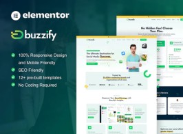 Buzzify – Social Media Marketing Agency Elementor Template Kit