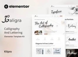 Caligra –  Calligraphy Lettering Elementor Template Kit