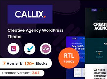 Callix – Creative Agency WordPress Theme + RTL