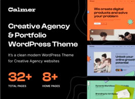 Calmer – Creative Portfolio and Agency WordPress Theme