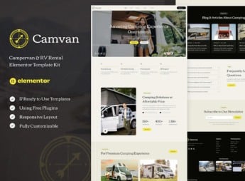 Camvan – Campervan & RV Rental Elementor Template Kit