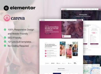 Careva – Senior Care Services Elementor Pro Template Kit