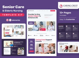 Caring Crest – Senior Care & Elderly Nursing Elementor Template Kit