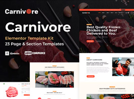 Carnivore – Meat Shop & Butchery Elementor Pro Template Kit