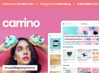 Carrino – An Exciting Gutenberg Blog Theme