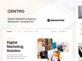 Centro – Digital Marketing Agency & Portfolio Elementor Template Kit