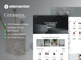 Ceramiza – Pottery & Ceramic Store Elementor Template Kit
