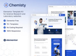 Chemisty – Science Research & Laboratory Elementor Template Kit