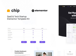 Chip – SaaS & Tech Startup Elementor Template Kit