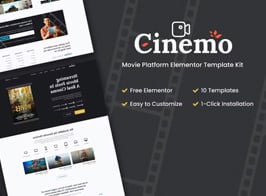 Cinemo – Movie Streaming Elementor Template Kits