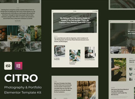 Citro – Photography & Portolio Elementor Template Kit