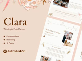 Clara – Wedding & Party Planner Template Kit