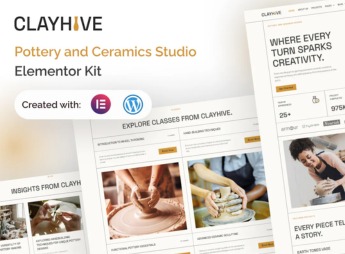 ClayHive – Pottery & Ceramics Studio Elementor Template Kit