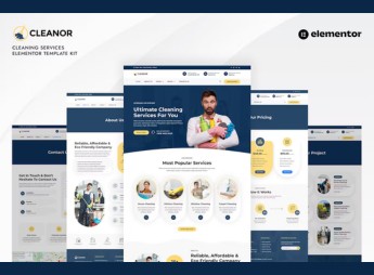 Cleanor – Cleaning Services Elementor Template Kit