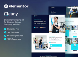 Cleany – Cleaning Service Company Elementor Template Kit