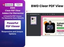 BWD Clear PDF View Addon For Elementor