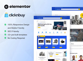 Clicknbuy – Woocommerce Electronic Store Elementor Template Kit