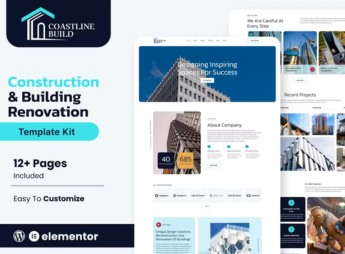 CoastLine Build – Construction & Building Renovation Elementor Template Kit