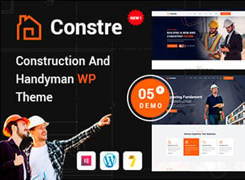 Constre – Construction, Building & Handyman Services WordPress Theme