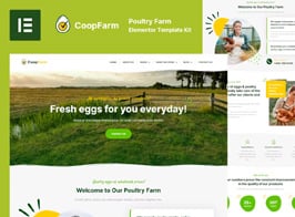 CoopFarm – Poultry Farm Elementor Template Kit