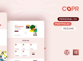 Copr – One Page Personal Portfolio, CV and Resume WordPress Theme