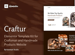 Craftur – Craftsman & Handmade Products Elementor Template Kit