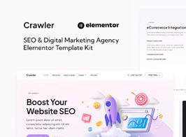 Crawler – SEO And Digital Marketing Agency Elementor Template Kit