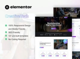 CreativeTech – Digital Marketing Agency Elementor Template Kit