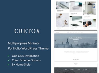 Cretox – Multipurpose Minimal Portfolio WordPress Theme