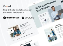 Crowd – SEO Digital Marketing Agency Elementor Template Kit