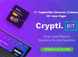 CryptiBIT – Technology, Cryptocurrency, ICO/IEO Landing Page WordPress Theme