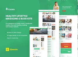 Cutato – Healthy Lifestyle Magazine & Blog Elementor Template Kit