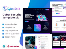 CyberSafe – Cyber Security Service Elementor Template Kit