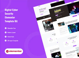 Cybra – Digital Cyber Security Elementor Template Kit