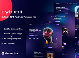 Cyfonii – NFT Digital Asset Agency Portfolio Elementor Template Kit