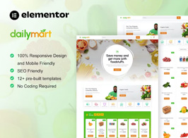 DailyMart – Grocery Store Elementor Template Kit