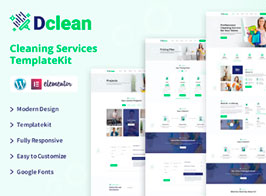 Dclean – Cleaning Services Elementor Template Kit