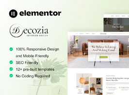 Decozia – Interior Design Service Elementor Template Kit