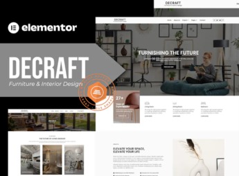Decraft – Furniture & Interior Design Elementor Template Kit