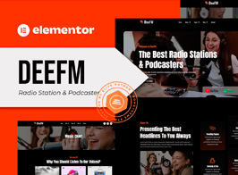 DeeFM – Radio Station & Podcaster Elementor Pro Template Kit